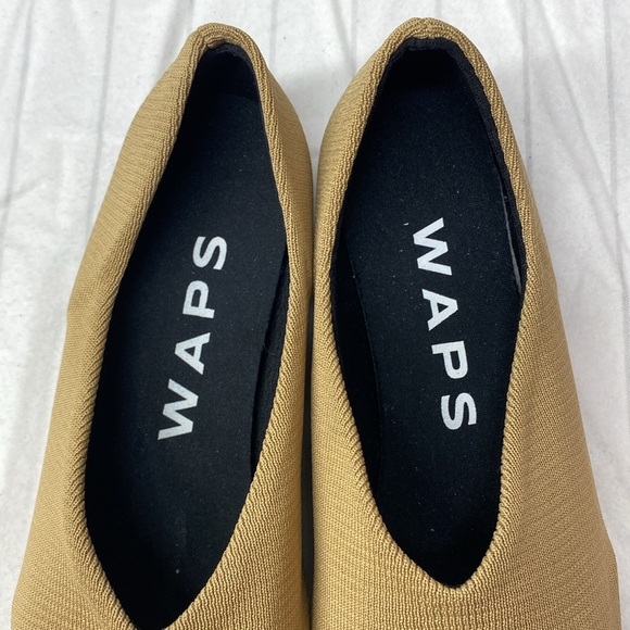 WAPS Women Camel Mustard Yellow Slip-On Flats, Cushioned Lightweight Flats,Size9 - Picture 6 of 11